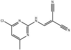 2-(((4-氯-6-甲基嘧啶-2-基)氨基)亚甲基)丙二腈 结构式
