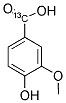 4-HYDROXY-3-METHOXYBENZOIC ACID (CARBOXYL-13C) 结构式