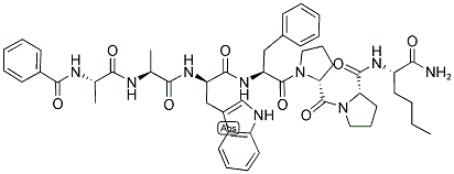 BZ-ALA-ALA-D-TRP-PHE-D-PRO-PRO-NLE-NH2 结构式