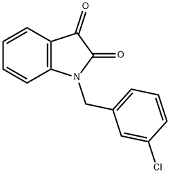 1-(3-CHLOROBENZYL)-1H-INDOLE-2,3-DIONE 结构式