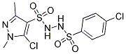 5-CHLORO-N'-[(4-CHLOROPHENYL)SULFONYL]-1,3-DIMETHYL-1H-PYRAZOLE-4-SULFONOHYDRAZIDE 结构式