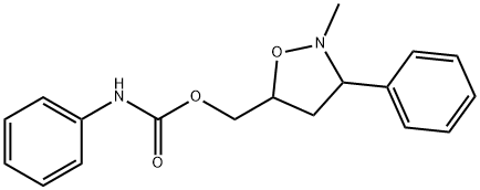 (2-METHYL-3-PHENYLTETRAHYDRO-5-ISOXAZOLYL)METHYL N-PHENYLCARBAMATE 结构式