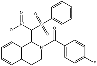 (4-Fluorophenyl)[1-[nitro(phenylsulfonyl)methyl]-3,4-dihydro-2(1H)-isoquinolinyl]methanone 结构式