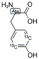 L-TYROSINE (PHENOL-3,5-13C2) 结构式