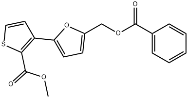 METHYL 3-(5-[(BENZOYLOXY)METHYL]-2-FURYL)-2-THIOPHENECARBOXYLATE 结构式