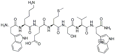 TRP-LYS-GLU-MET-SER-VAL-TRP-NH2 结构式