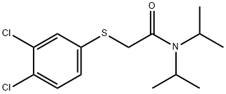 2-[(3,4-DICHLOROPHENYL)SULFANYL]-N,N-DIISOPROPYLACETAMIDE 结构式