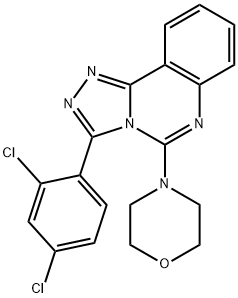 3-(2,4-DICHLOROPHENYL)-5-MORPHOLINO[1,2,4]TRIAZOLO[4,3-C]QUINAZOLINE 结构式