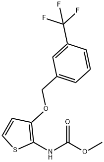 METHYL N-(3-([3-(TRIFLUOROMETHYL)BENZYL]OXY)-2-THIENYL)CARBAMATE 结构式