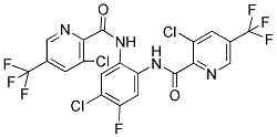 N2-[4-CHLORO-2-(([3-CHLORO-5-(TRIFLUOROMETHYL)-2-PYRIDYL]CARBONYL)AMINO)-5-FLUOROPHENYL]-3-CHLORO-5-(TRIFLUOROMETHYL)PYRIDINE-2-CARBOXAMIDE 结构式