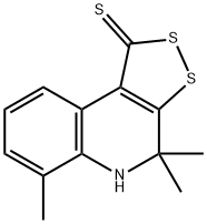4,4,6-三甲基-4,5-二氢-2,3-二硫-5-氮杂-环戊烷并[A]萘-1-硫酮 结构式