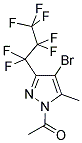1-(4-溴-5-甲基-3-(全氟丙基)-1H-吡唑-1-基)乙-1-酮 结构式