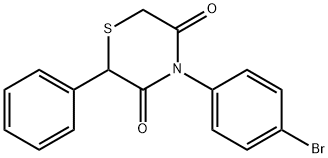 4-(4-Bromophenyl)-2-phenyl-3,5-thiomorpholinedione 结构式