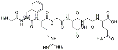 H-GLY-PHE-ARG-GLY-ASP-GLY-GLN-OH 结构式