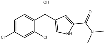 4-[(2,4-DICHLOROPHENYL)(HYDROXY)METHYL]-N,N-DIMETHYL-1H-PYRROLE-2-CARBOXAMIDE 结构式