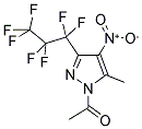 1-(5-甲基-4-硝基-3-(全氟丙基)-1H-吡唑-1-基)乙-1-酮 结构式