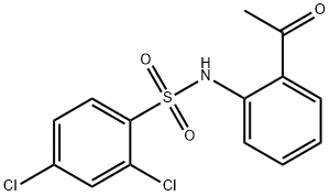 N-(2-ACETYLPHENYL)-2,4-DICHLOROBENZENESULFONAMIDE 结构式