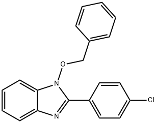 1-(BENZYLOXY)-2-(4-CHLOROPHENYL)-1H-1,3-BENZIMIDAZOLE 结构式