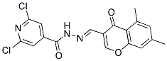 N'4-[(5,7-DIMETHYL-4-OXO-4H-CHROMEN-3-YL)METHYLIDENE]-2,6-DICHLOROPYRIDINE-4-CARBOHYDRAZIDE 结构式