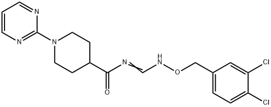 N-(([(3,4-DICHLOROBENZYL)OXY]IMINO)METHYL)-1-(2-PYRIMIDINYL)-4-PIPERIDINECARBOXAMIDE 结构式