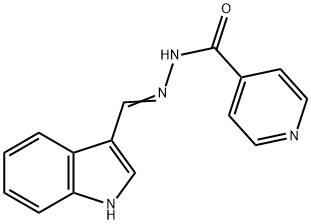 4-吡啶甲酸2-(1H-吲哚-3-基亚甲基)酰肼 结构式