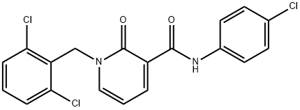 N-(4-CHLOROPHENYL)-1-(2,6-DICHLOROBENZYL)-2-OXO-1,2-DIHYDRO-3-PYRIDINECARBOXAMIDE 结构式