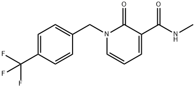 N-METHYL-2-OXO-1-[4-(TRIFLUOROMETHYL)BENZYL]-1,2-DIHYDRO-3-PYRIDINECARBOXAMIDE 结构式