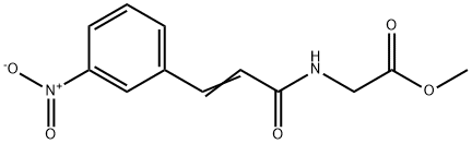 METHYL 2-(3-(3-NITROPHENYL)PROP-2-ENOYLAMINO)ACETATE 结构式