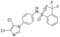 N1-[4-(4,5-DICHLORO-1H-IMIDAZOL-1-YL)PHENYL]-2-(TRIFLUOROMETHYL)BENZENE-1-SULFONAMIDE 结构式