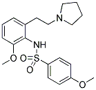 4-METHOXY-N-[2-METHOXY-6-[2-(1-PYRROLIDINYL)ETHYL]PHENYL]BENZENESULPHONAMIDE 结构式