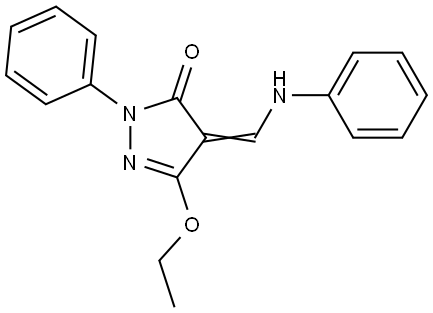 4-(Anilinomethylene)-5-ethoxy-2-phenyl-2,4-dihydro-3H-pyrazol-3-one 结构式