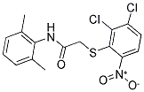 N1-(2,6-DIMETHYLPHENYL)-2-[(2,3-DICHLORO-6-NITROPHENYL)THIO]ACETAMIDE 结构式