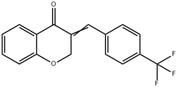 3-((E)-[4-(TRIFLUOROMETHYL)PHENYL]METHYLIDENE)-2,3-DIHYDRO-4H-CHROMEN-4-ONE 结构式