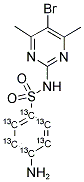 Sulfabromomethazine (phenyl-13C6) 结构式