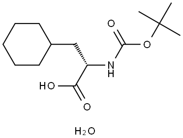 BOC-3-CYCLOHEXYL-L-ALANINE HYDRATE 结构式