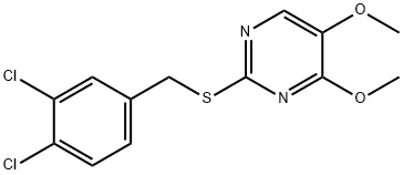 2-[(3,4-DICHLOROBENZYL)SULFANYL]-4,5-DIMETHOXYPYRIMIDINE 结构式