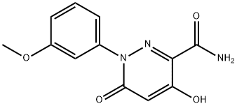 4-HYDROXY-1-(3-METHOXYPHENYL)-6-OXO-1,6-DIHYDRO-3-PYRIDAZINECARBOXAMIDE 结构式