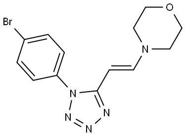 4-(2-[1-(4-Bromophenyl)-1H-tetraazol-5-yl]vinyl)morpholine 结构式