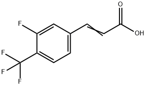 3-FLUORO-4-(TRIFLUOROMETHYL)CINNAMIC ACID 结构式