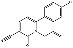 1-ALLYL-6-(4-CHLOROPHENYL)-2-OXO-1,2-DIHYDRO-3-PYRIDINECARBONITRILE 结构式