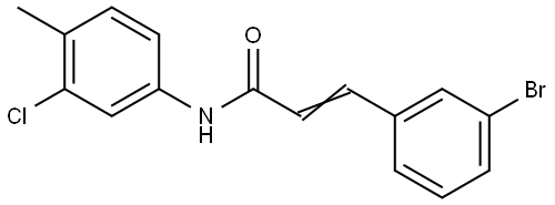3-(3-Bromophenyl)-N-(3-chloro-4-methylphenyl)acrylamide 结构式