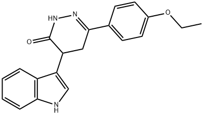 3-(4-Ethoxyphenyl)-5-indol-3-yl-1H,4H,5H-1,2-diazin-6-one 结构式