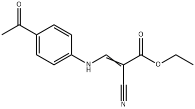 ETHYL 3-((4-ACETYLPHENYL)AMINO)-2-CYANOPROP-2-ENOATE 结构式