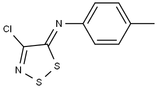 N-(4-Chloro-5H-1,2,3-dithiazol-5-yliden)-4-methylaniline 结构式