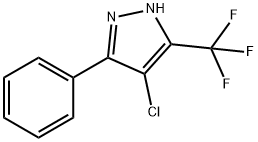4-氯-3-苯基-5- (三氟甲基)-1H-吡唑 结构式