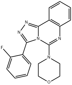 3-(2-FLUOROPHENYL)-5-MORPHOLINO[1,2,4]TRIAZOLO[4,3-C]QUINAZOLINE 结构式