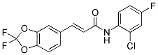N-(2-Chloro-4-fluorophenyl)-3-(2,2-difluoro-1,3-benzodioxo-5-yl)-(2E)-propenamide 结构式