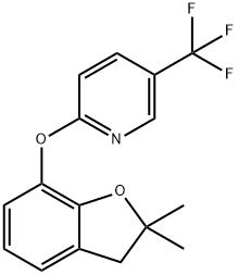 2,2-DIMETHYL-7-(5-(TRIFLUOROMETHYL)(2-PYRIDYLOXY))OXAINDANE 结构式