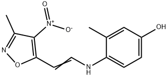 3-METHYL-4-([2-(3-METHYL-4-NITRO-5-ISOXAZOLYL)VINYL]AMINO)BENZENOL 结构式