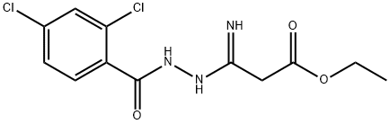 ETHYL 3-[2-(2,4-DICHLOROBENZOYL)HYDRAZINO]-3-IMINOPROPANOATE 结构式